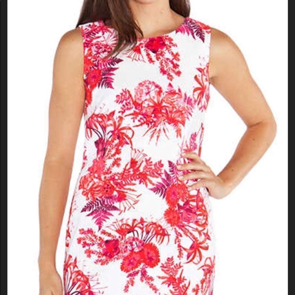 ☘️HP☘️ NWOT Mario Serrani pink/White Floral Dress (16)